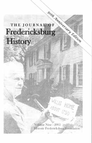 The Journal of Fredericksburg History, V9