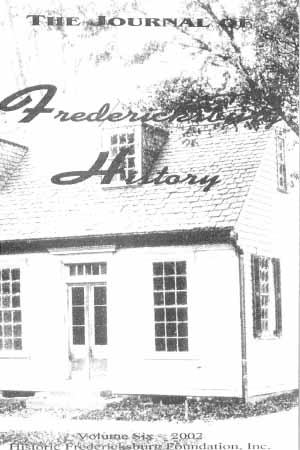an image of The Journal of Fredericksburg History, V6